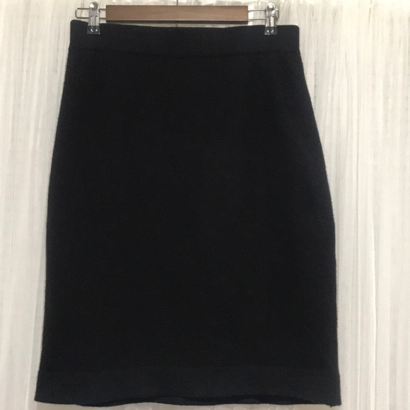 CHANEL Dresses & Skirts - CHANEL CASHMERE BLACK PENCIL SKIRT